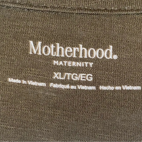 Motherhood Maternity XL Olive Tie Detail Long Sleeve Shirt - Picture 2 of 3